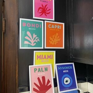 Colorful Beach Art Print Set